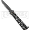Scoundrel Balisong Black Butterfly Knife - Black Plain -Best Knifes Shop Scoundrel Balisong Black Butterfly Black BHQ 163760 jr large