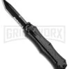 Smith & Wesson Spring Assisted Finger Actuator Tanto OTF Knife - Black Serr 1 Smith & Wesson Spring Assisted Finger Actuator Tanto OTF Knife - Black Serr -Best Knifes Shop Smith Wesson OTF Assist Finger Actuator Tanto Black Serr SWOTF9TBS BHQ 67474 jr large