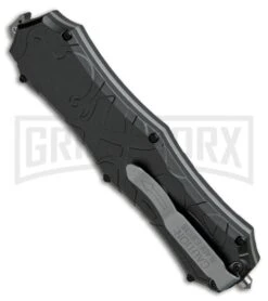 Smith & Wesson Spring Assisted Finger Actuator Tanto OTF Knife - Black Serr 12 Smith & Wesson Spring Assisted Finger Actuator Tanto OTF Knife - Black Serr -Best Knifes Shop Smith Wesson OTF Assist Finger Actuator Tanto Black Serr SWOTF9TBS BHQ 67474 jr side large