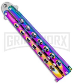 Spectrum Balisong Butterfly Knife (4.25"Satin) -Best Knifes Shop Spectrum Balisong Butterfly Satin GX 37521 jr spine large