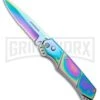 Super Knife Croc Automatic Knife Stainless Rainbow Spectrum (3.5 Spectrum) Serr -Best Knifes Shop Super Knife Croc Auto Stainless Rainbow Spectrum Spectrum Serr GX 34964 jr large