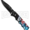 Super Knife Dingo Statue Of Liberty Automatic Knife - Black Serr 1 Super Knife Dingo Statue Of Liberty Automatic Knife - Black Serr -Best Knifes Shop Super Knife Dingo Statue of Liberty Auto Black Serr GX 35774 jr large