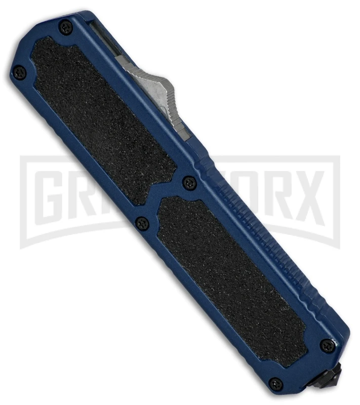 Titan Blue D/A OTF Automatic Knife - Tanto Black Plain 5 Titan Blue D/A OTF Automatic Knife - Tanto Black Plain - Image 3