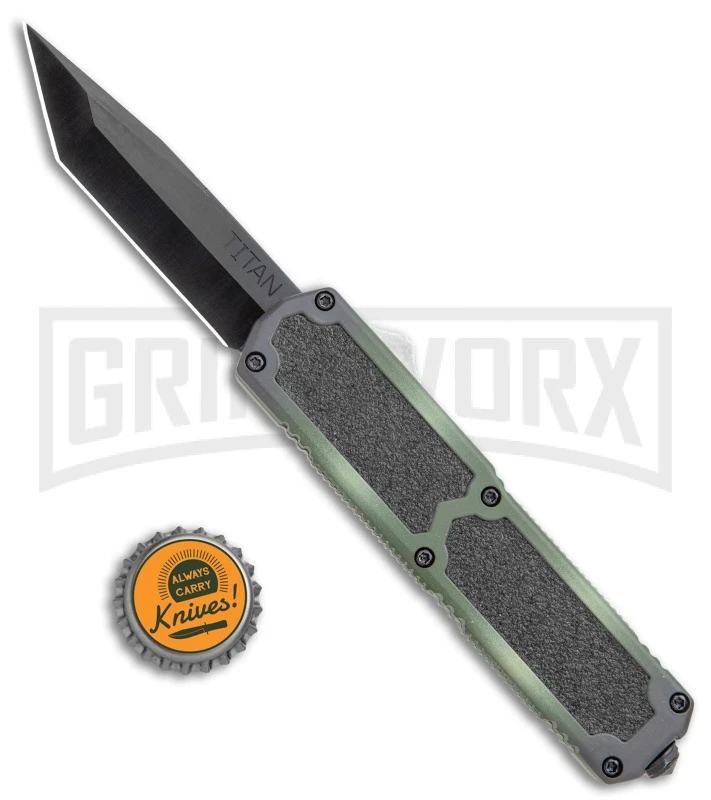 Titan Camo D/A OTF Automatic Knife - Tanto Black Plain 6 Titan Camo D/A OTF Automatic Knife - Tanto Black Plain - Image 4