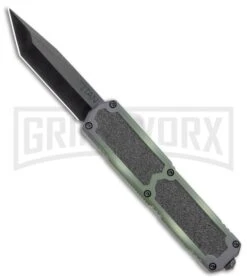 Titan Camo D/A OTF Automatic Knife - Tanto Black Plain
