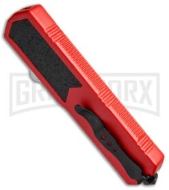 Titan Red D/A OTF Automatic Knife - Dagger Black Serr -Best Knifes Shop Titan Red Dagger Black BP 6126 jr side large