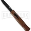 AKC 077 Concord Brown OTF Automatic Knife - Black Plain 1 AKC 077 Concord Brown OTF Automatic Knife - Black Plain -Best Knifes Shop akc 077 otf brown black plain cm large