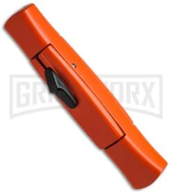 AKC 077 Concord Orange OTF Automatic Knife - Black Plain -Best Knifes Shop akc 077 otf orange black plain bottom cm large