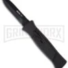 AKC 777 Blackfinger Tactical Black OTF Automatic Knife - Dagger Black Plain -Best Knifes Shop akc 777 blackfinger tactical large