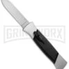 AKC 777 Blackfinger Brushed Aluminum OTF Automatic Knife - Flat Grind Satin -Best Knifes Shop akc blackfinger brushed alum satl bhq 50801 jr large