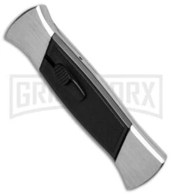 AKC 777 Blackfinger Brushed Aluminum OTF Automatic Knife - Flat Grind Satin 5 AKC 777 Blackfinger Brushed Aluminum OTF Automatic Knife - Flat Grind Satin -Best Knifes Shop akc blackfinger brushed alum satl side large
