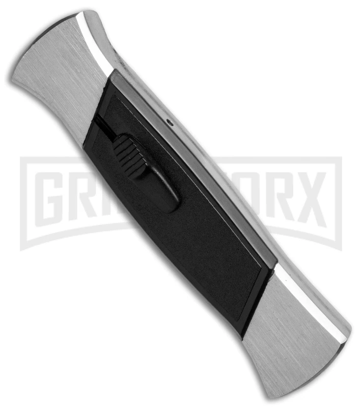 AKC 777 Blackfinger Brushed Aluminum OTF Automatic Knife - Flat Grind Satin 4 AKC 777 Blackfinger Brushed Aluminum OTF Automatic Knife - Flat Grind Satin - Image 2