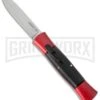 AKC Concord Red/Black OTF Automatic Knife - Satin Flat -Best Knifes Shop akc concord 007 red satin flat cm large