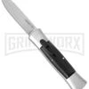 AKC 007 Concord White/Black OTF Automatic Knife - Satin Flat 1 AKC 007 Concord White/Black OTF Automatic Knife - Satin Flat -Best Knifes Shop akc concord 007 white satin flat cm large