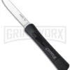 AKC Concord Black OTF Automatic Knife - Flat Grind Satin Plain 2 AKC Concord Black OTF Automatic Knife - Flat Grind Satin Plain -Best Knifes Shop akc concord black silver flat large