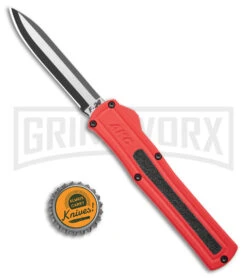 AKC F-20 Red D/A OTF Automatic Knife - Two Tone Plain 9 AKC F-20 Red D/A OTF Automatic Knife - Two Tone Plain -Best Knifes Shop akc f 20 da otf auto black red aluminum tt dagger BHQ 177264 jr bottlecap large