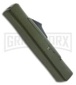 AKC Minion Concord Green OTF Automatic Knife - Flat Grind Polish Plain -Best Knifes Shop akc minion NATO flat side large