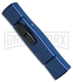 AKC Minion Concord Blue OTF Automatic Knife - Satin Plain -Best Knifes Shop akc minion satin flat blue BHQ 36363 dl spine large