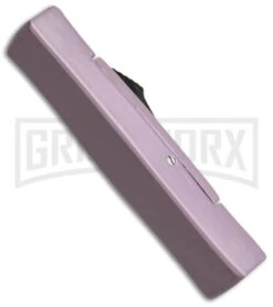 AKC Minion Concord Purple OTF Automatic Knife - Satin Plain -Best Knifes Shop akc minion satin flat purple BHQ 36362 dl side large