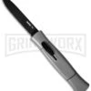 AKC 077 Gray OTF Automatic Knife - Black Flat