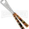 BB Barfly Orange Camo Bottle Opener Butterfly Trainer -Best Knifes Shop bbbarfly camo orange bottle opener large