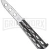 Bear And Son 113TR Silver Vein Small Trainer Butterfly Knife - Satin Plain -Best Knifes Shop bear 113tr 4in silver vein butterfly large