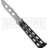 Bear & Son 114 Black Balisong Trainer Butterfly Knife - Satin Plain 2 Bear & Son 114 Black Balisong Trainer Butterfly Knife - Satin Plain -Best Knifes Shop bear and son butterfly trainer 114btr large