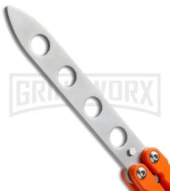 Bear OPS Bear Song II Orange Balisong Butterfly Knife - Satin Plain -Best Knifes Shop bear ops b 201 or4 p 35005 cm blank large