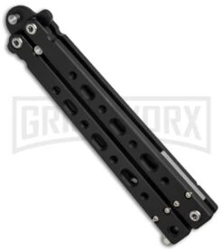 Bear OPS Bear-Song V Black Balisong Butterfly Knife - Black Plain 6 Bear OPS Bear-Song V Black Balisong Butterfly Knife - Black Plain -Best Knifes Shop bear ops b 500 aibk b 35028 bottom cm large