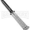 Bear OPS Bear Song V Gray Balisong Butterfly Knife - Black Plain -Best Knifes Shop bear ops b 500 b 35030 cm large