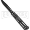 Bear OPS Bear Song IV Carbon Fiber Balisong Butterfly Knife - Black Plain 1 Bear OPS Bear Song IV Carbon Fiber Balisong Butterfly Knife - Black Plain -Best Knifes Shop bear ops song IV cf black B 400 CF B BHQ 50069 er large