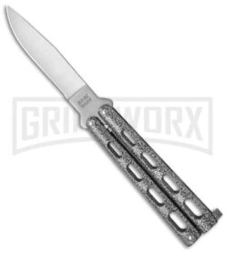 Bear And Son Knives 113 Silver Vein Small Balisong Butterfly Knife - Satin Plain