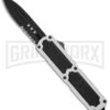 Titan White D/A OTF Automatic Knife - Dagger Black Serr 1 Titan White D/A OTF Automatic Knife - Dagger Black Serr -Best Knifes Shop bladeplay titan otf serr dagger black white large