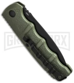 Boker Kalashnikov Dagger OD Green Automatic Knife - Black Plain -Best Knifes Shop boker kalashnikov 01kals bhq1 side cm large
