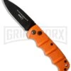 Boker Kalashnikov Orange Automatic Knife - Black Plain -Best Knifes Shop boker kalashnikov 01kals10n cm large