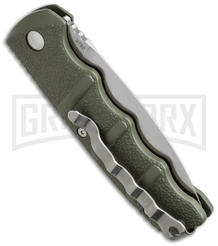 Boker Kalashnikov Dagger OD Green Automatic Knife - Satin Plain 5 Boker Kalashnikov Dagger OD Green Automatic Knife - Satin Plain - Image 3