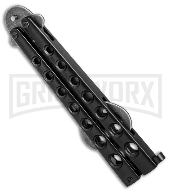 Boker Magnum 09SC011 Balisong Black Bottle Opener Butterfly Trainer - Black SW 4 Boker Magnum 09SC011 Balisong Black Bottle Opener Butterfly Trainer - Black SW - Image 2
