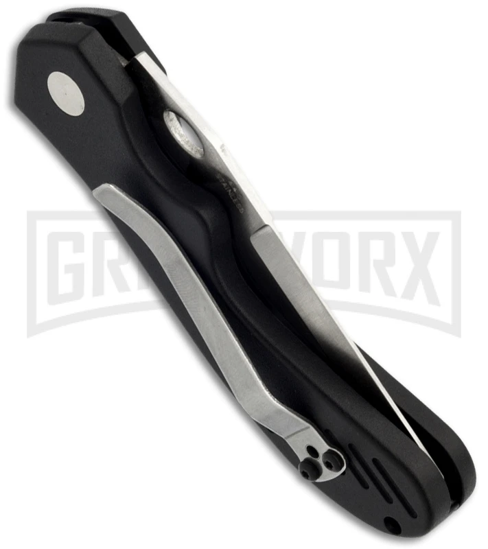 Top-Tech Black Automatic Knife - Satin Serr 5 Top-Tech Black Automatic Knife - Satin Serr - Image 3