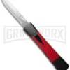 AKC Concord Black/Red OTF Automatic Knife - Dagger Satin Plain -Best Knifes Shop concord black red insert polished d large