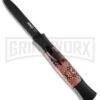 AKC Concord Snake Skin OTF Automatic Knife - Dagger Black Plain -Best Knifes Shop concord snake black plain jm large