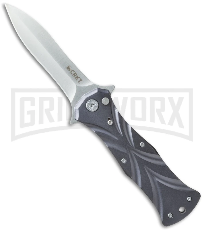 CRKT Tighe Dye Automatic Conversion Knife - Satin Plain 3 CRKT Tighe Dye Automatic Conversion Knife - Satin Plain