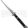 Frank B. 11" Dark Horn Automatic Stiletto - Bayonet -Best Knifes Shop frank b 11in dark horn bayo large