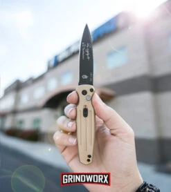 Gerber Mini Covert Coyote Brown Automatic Knife - Black Plain -Best Knifes Shop gerber mini covert coyote 30 001396 BHQ 67401 dl large