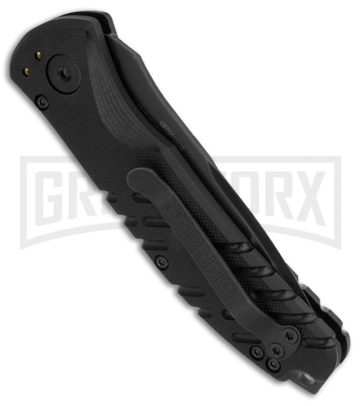 Gerber Propel Downrange Desert Tan Automatic Knife - Tanto Black Serr 4 Gerber Propel Downrange Desert Tan Automatic Knife - Tanto Black Serr - Image 2
