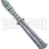 Chalkhill Balisong Black Butterfly Knife - Spear Point Pattern Finished -Best Knifes Shop green white painted balisong butterfly knife GX 37634 td large