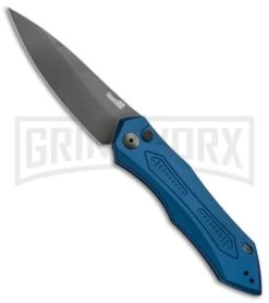 Kershaw Launch 6 Blue Automatic Knife - Black Plain