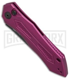 Kershaw Launch 6 Purple Automatic Knife - Black Plain -Best Knifes Shop kershaw launch 6 purple ker7800purblk BHQ 37458 er spine large