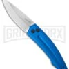 Kershaw Launch 2 Blue Aluminum Automatic Knife - Stonewash Plain -Best Knifes Shop kershaw launch auto 2 sw 7200blusw cm large