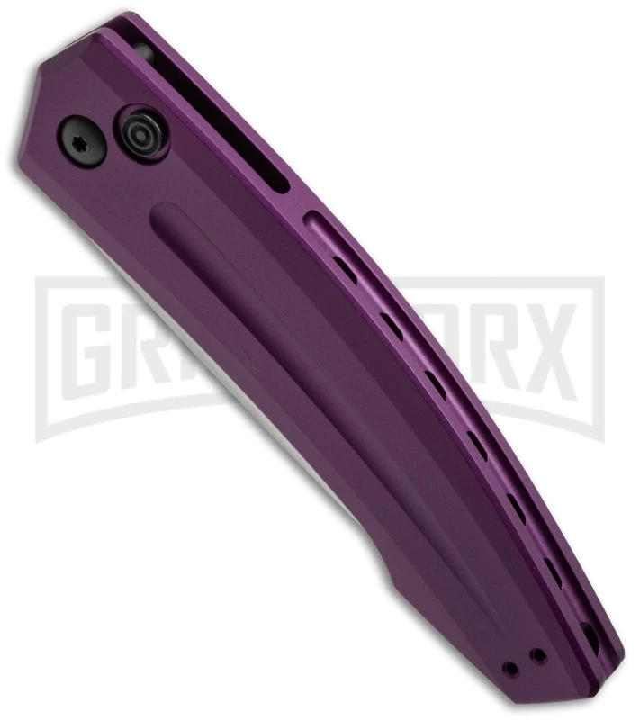 Kershaw Launch 2 Purple Aluminum Automatic Knife - Stonewash Plain 4 Kershaw Launch 2 Purple Aluminum Automatic Knife - Stonewash Plain - Image 2