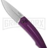 Kershaw Launch 2 Purple Aluminum Automatic Knife - Stonewash Plain -Best Knifes Shop kershaw launch auto 2 sw purple cm large